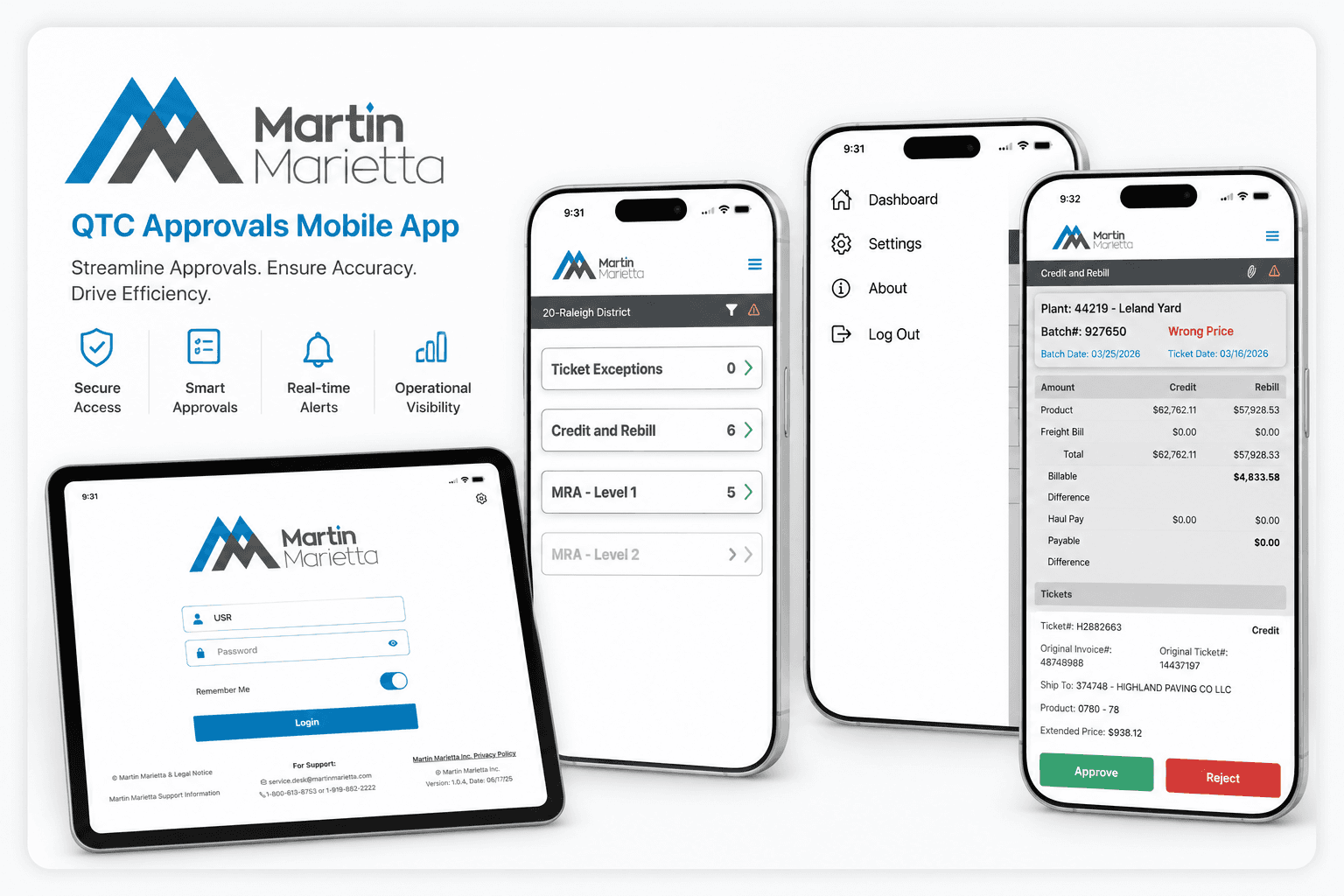 Enterprise Mobile App Suite for Martin Marietta