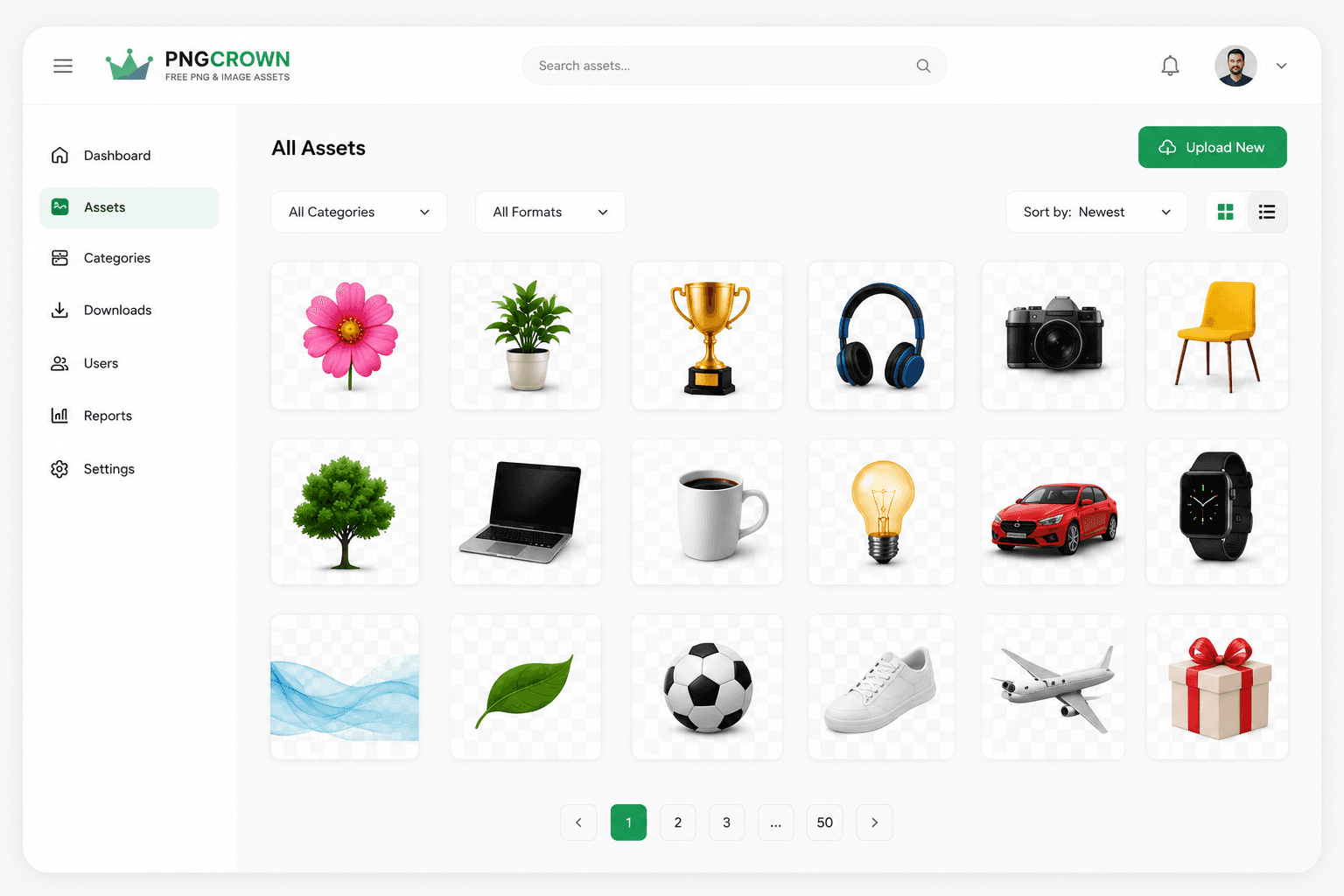 Asset category browse